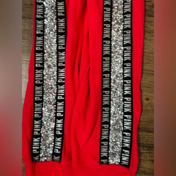 PINK VS RED BLING SWEATPANTS LARGE - Picture 6 of 7